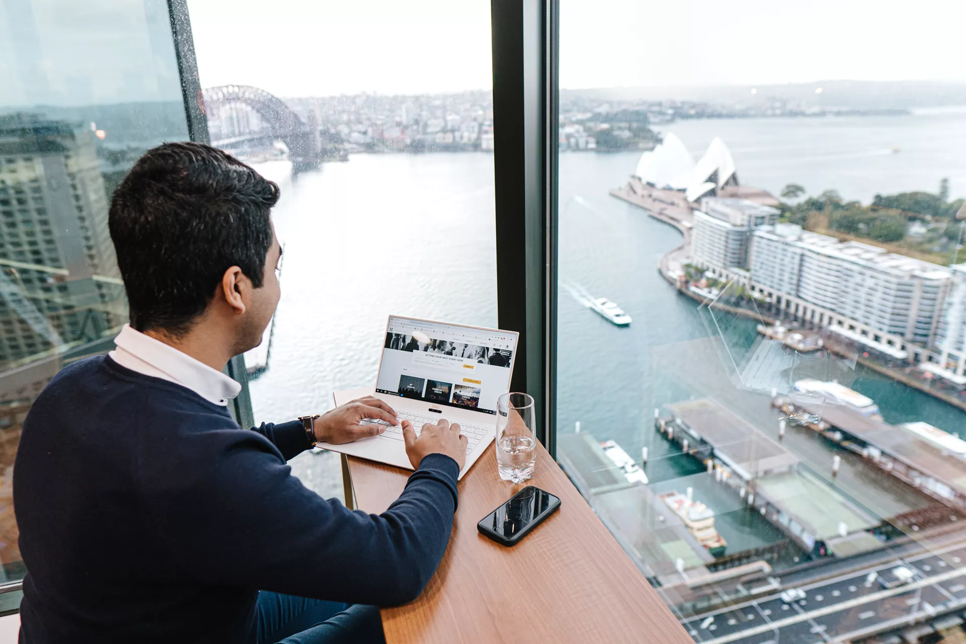Man working on a computer